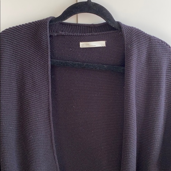 Mid Length Knitted Black Cardigan - Picture 4 of 5